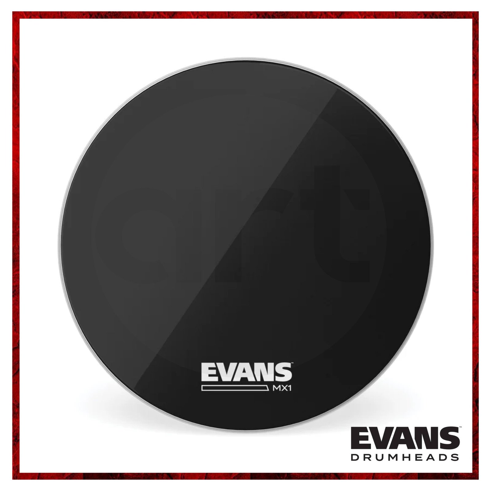 Bombo de Marcha Evans MX1 24" Negro