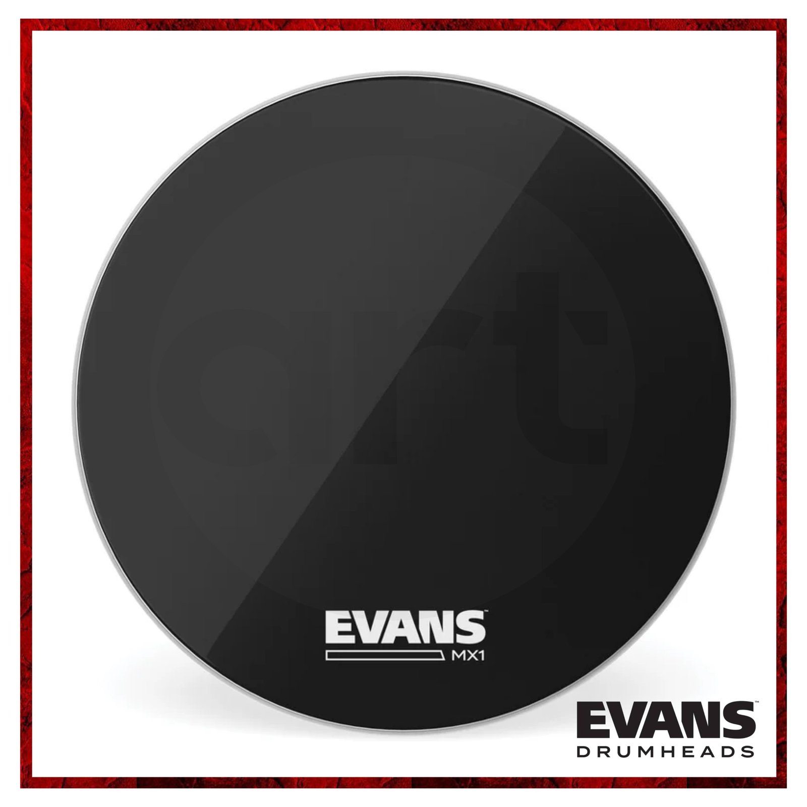 Bombo Marching Evans MX1 26" Negro Ref. EV-MXN26BB