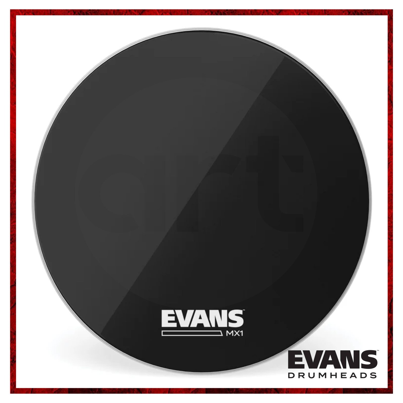 Bombo de Marcha Evans MX1 28" Negro